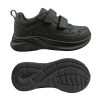Kids black velcro school shoes by Kappa