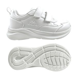 Kids white velcro school shoes by Kappa