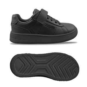 Kids black and white velcro school shoes by Kappa
